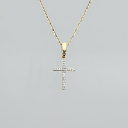 Krzyżyk złoty
z diamentami