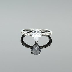 Pierścionek srebrny
łezka z cyrkonią