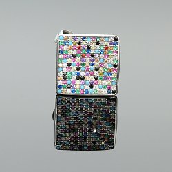 Pierścionek srebrny
z kolorowymi cyrkoniami