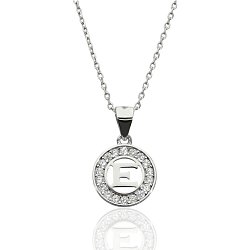 Zawieszka srebrna
literka E z cyrkoniami