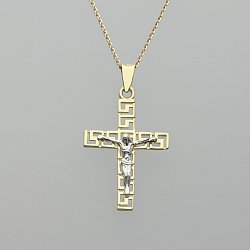 Krzyżyk złoty
rodowany grecki wzór