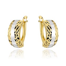 Kolczyki złote
rodowany pasek