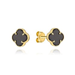 Kolczyki złote
z onyksem syntetycznym
