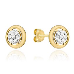 Kolczyki złote
kółka z cyrkoniami