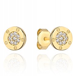 Kolczyki złote
kółka z cyrkoniami