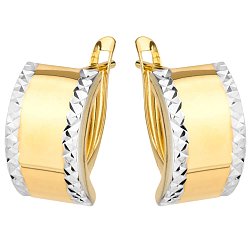 Kolczyki złote
rodowane paski