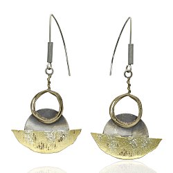 Kolczyki srebrne
z mosiądzem