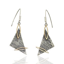 Kolczyki srebrne
z mosiądzem