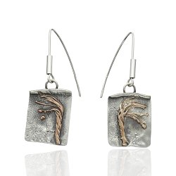 Kolczyki srebrne
z miedzią