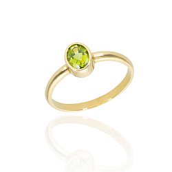 Pierścionek złoty
z oliwinem