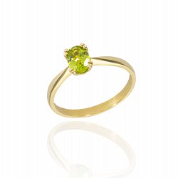 Pierścionek złoty
z oliwinem