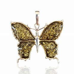 Zawieszka srebrna
motyl bursztynowy