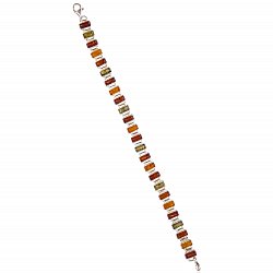 Bransoleta srebrna
z bursztynami