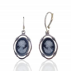 Kolczyki srebrne
kamea