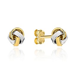 Kolczyki złote
supełki rodowane