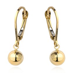 Kolczyki złote
kulki wiszące gładkie