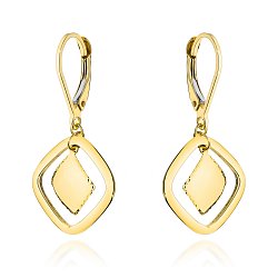 Kolczyki złote
romby podwójne