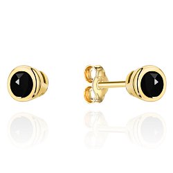Kolczyki złote
z czarnymi cyrkoniami