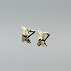 Kolczyki złote
motyle z cyrkoniami