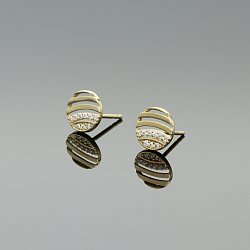 Kolczyki złote
krążki z cyrkoniami